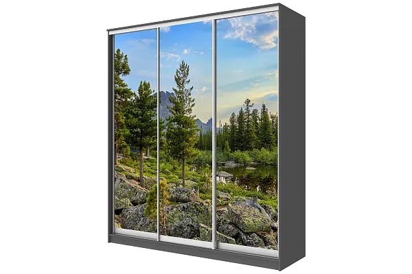 картинка Шкаф-купе 3-х дверный с фотопечатью Природа от магазина КУПИ КУПЕ